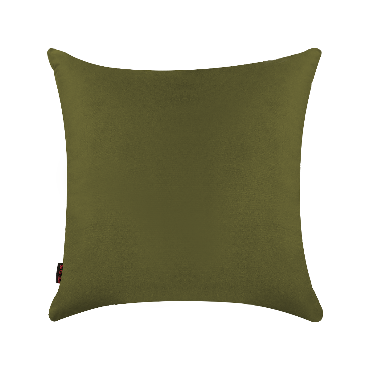 Foto 2 pulgar | Cojín Decorativo Cuadrado Para Sala O Cama. Funda En Terciopelo Verde Olivo. Cierre Invisible