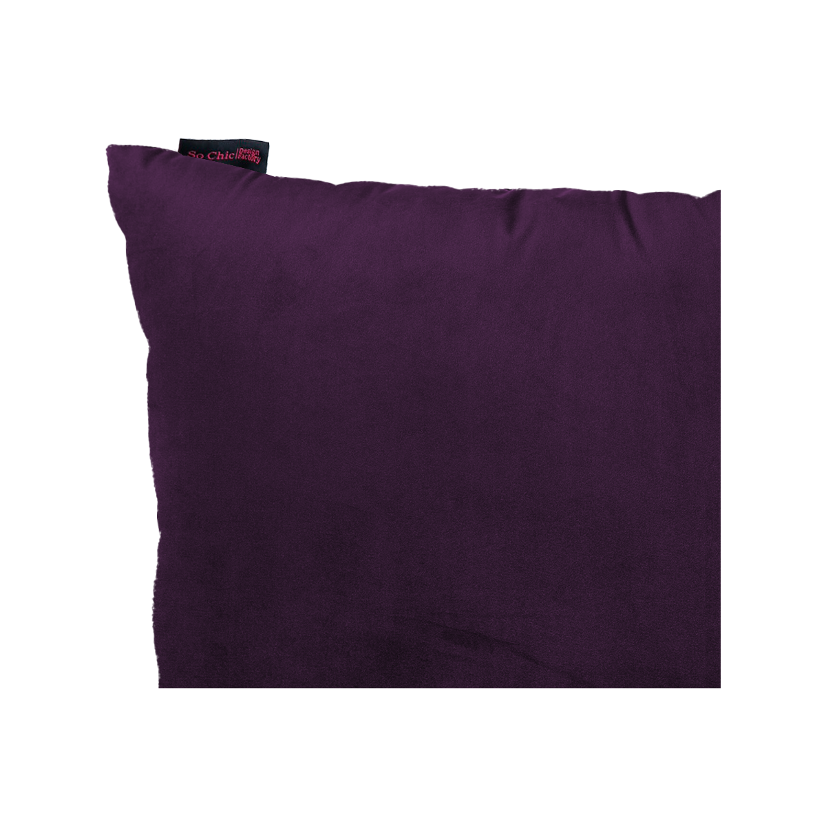 Foto 2 | Cojín Decorativo Cuadrado Para Sala O Cama. Funda En Terciopelo Uva. Cierre Invisible