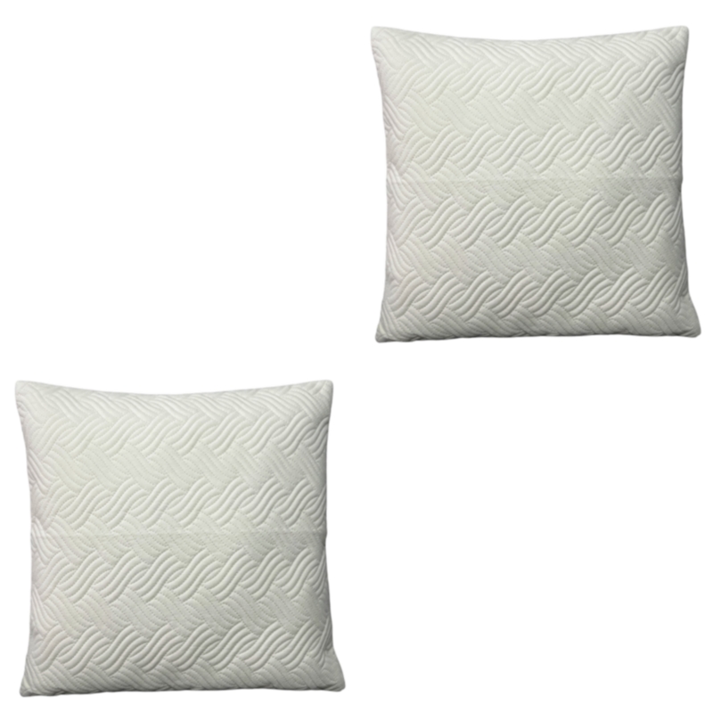 Foto 1 | Paquete De 2 Fundas De Cojín Acolchadas De Felpa De 45 X 45 Cm, Terciopelo Blanco Con Piel - Venta Internacional.