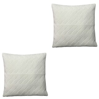 Foto 1 | Paquete De 2 Fundas De Cojín Acolchadas De Felpa De 45 X 45 Cm, Terciopelo Blanco Con Piel - Venta Internacional.
