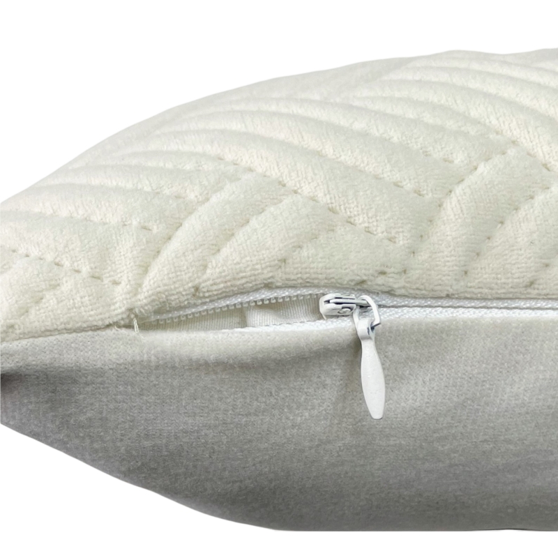 Foto 3 | Paquete De 2 Fundas De Cojín Acolchadas De Felpa De 45 X 45 Cm, Terciopelo Blanco Con Piel - Venta Internacional.