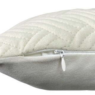 Foto 3 | Paquete De 2 Fundas De Cojín Acolchadas De Felpa De 45 X 45 Cm, Terciopelo Blanco Con Piel - Venta Internacional.