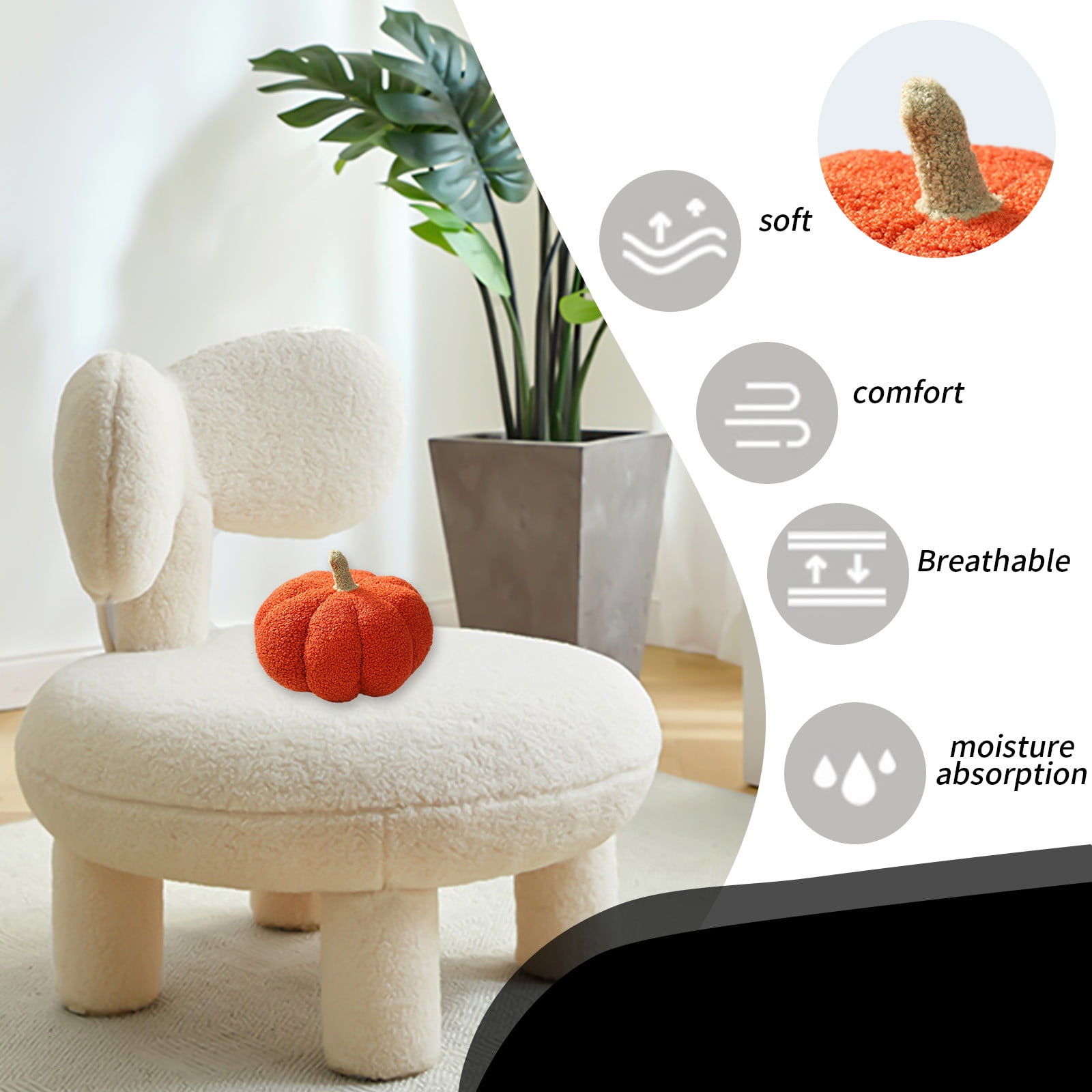 Foto 7 | Cojin Wansheng Calabaza 12 Cm - Venta Internacional