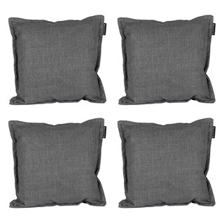 Foto 1 | Set De 4 Cojines Decorativos Dicasa Kappa Color Gris Oscuro Cuadrados