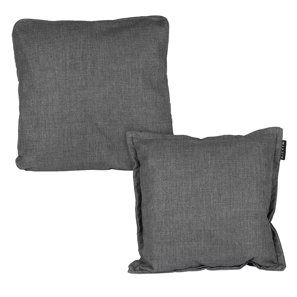 Foto 2 pulgar | Set De Cojines Dicasa Kappa Zita Color Gris Oscuro 1cuadrado + 1cuadrado Grande