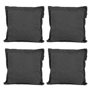 Foto 1 | Set De 4 Cojines Decorativos Dicasa Kappa Color Gris Carbon Cuadrados