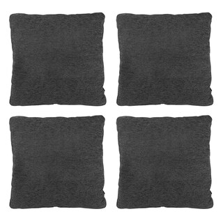 Foto 1 | Set De 4 Cojines Decorativos Dicasa Zita Color Gris Carbon Cuadrado Grande