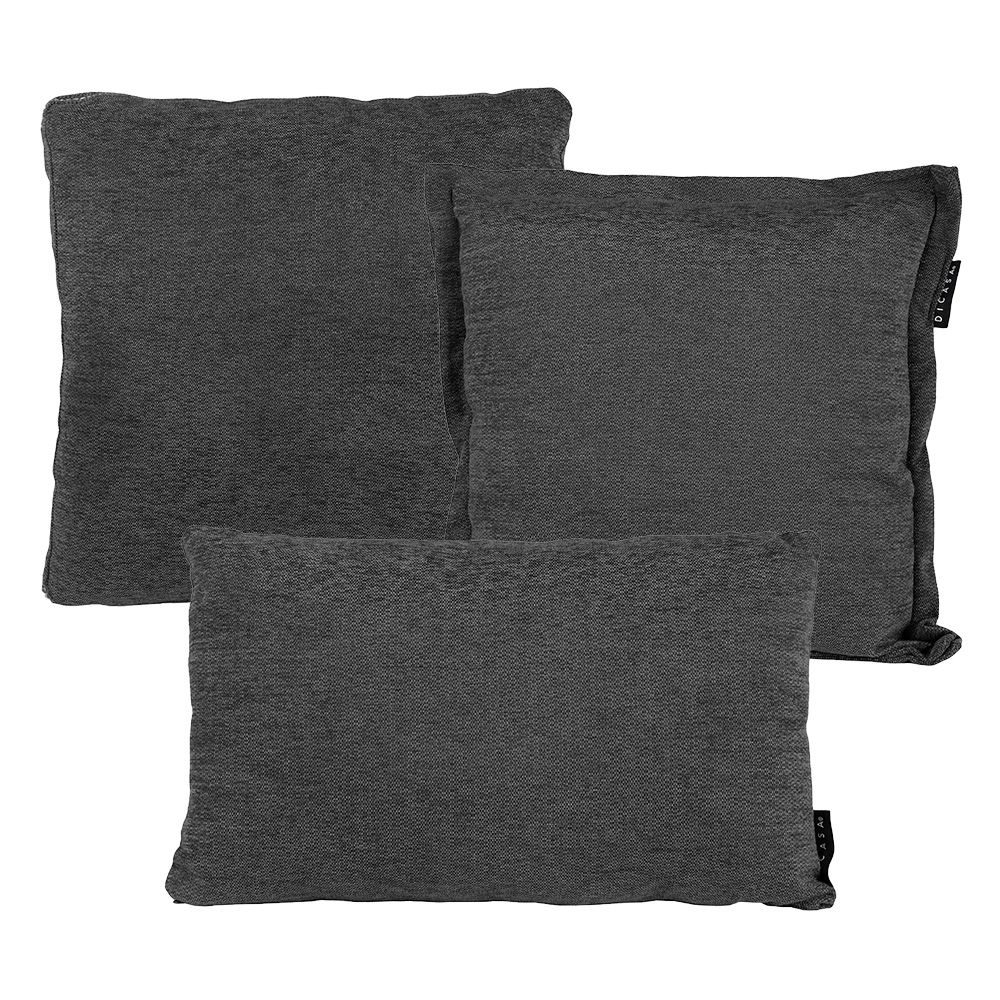 Foto 1 | Set De Cojines Dicasa Kappa Zita Delta Color Gris Carbon 1cuadrado + 1cuad Gde Y 1rect