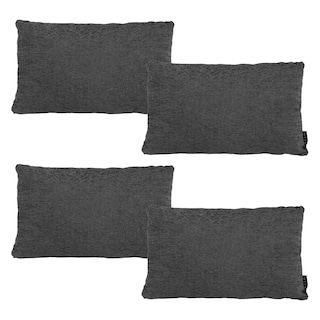 Foto 1 | Set De 4 Cojines Riñoneras Decorativas Dicasa Delta Color Gris Carbon Rectangular