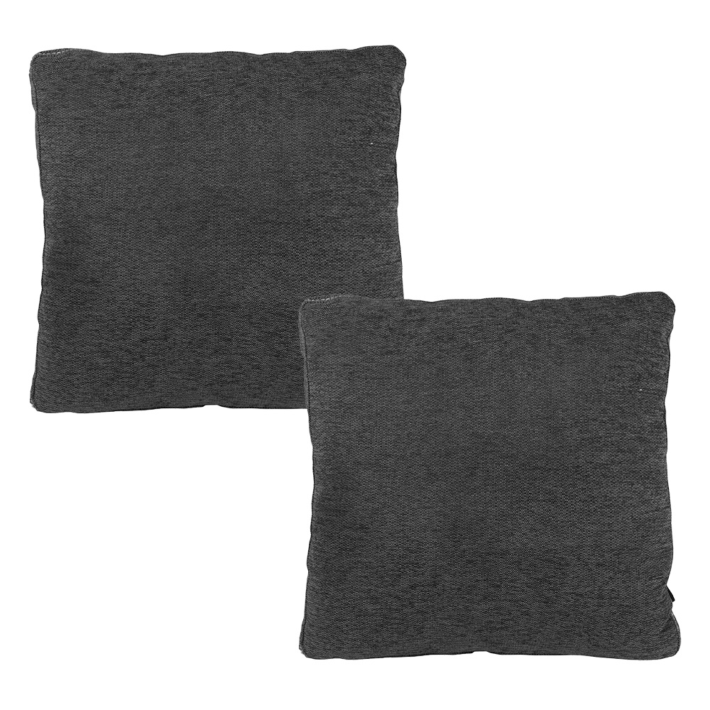 Foto 2 pulgar | Set De 2 Cojines Decorativos Dicasa Zita Color Gris Carbon Cuadrado Grande