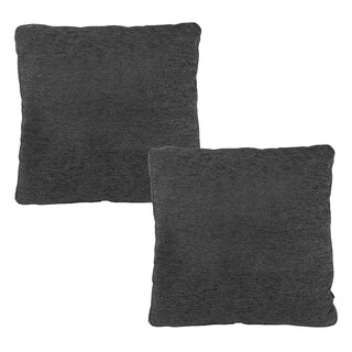 Foto 1 | Set De 2 Cojines Decorativos Dicasa Zita Color Gris Carbon Cuadrado Grande