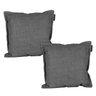 Foto 1 | Set De 2 Cojines Decorativos Dicasa Kappa Color Gris Oscuro Cuadrados