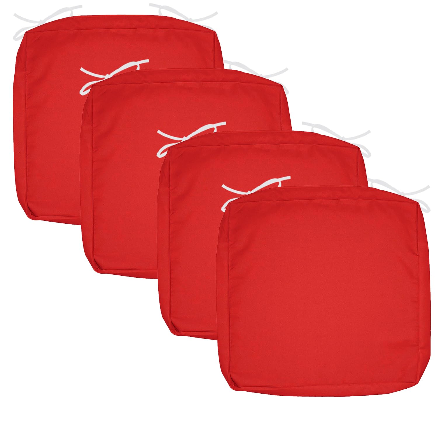 Foto 2 pulgar | Fundas De Cojín Para Patio Flymei, Impermeables, 50 X 50 X 5 Cm, Color Rojo, Paquete De 4 - Venta Internacional.