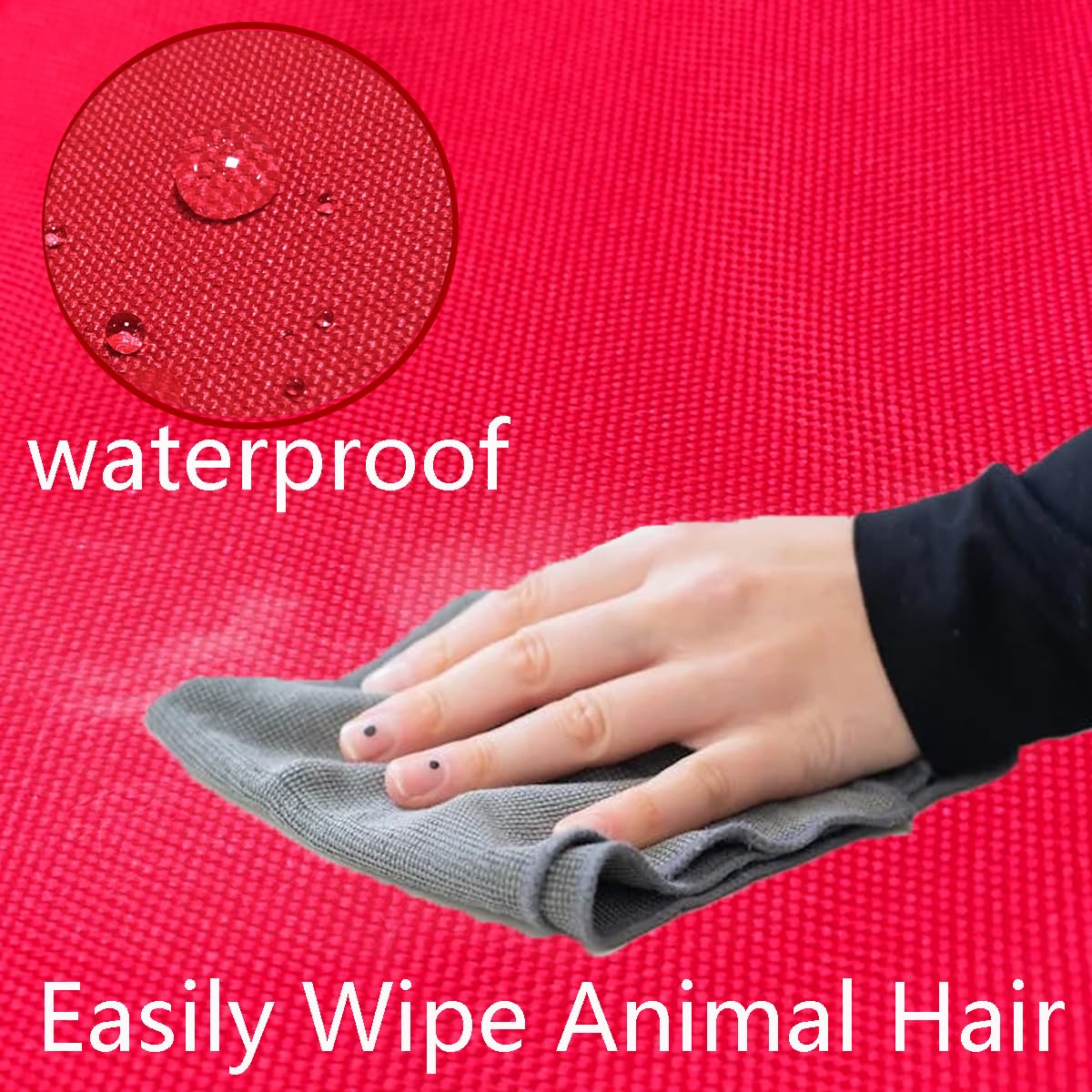 Foto 4 pulgar | Funda De Cojín Para Patio Flymei, Impermeable, 50 X 50 X 5 Cm, Color Rojo, Paquete De 2 - Venta Internacional.