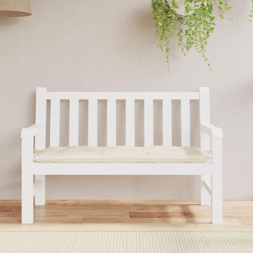Foto 3 pulgar | Cojín Para Banco De Jardín Vidaxl, Tela Oxford Blanca Crema, 120 X 50 - Venta Internacional.