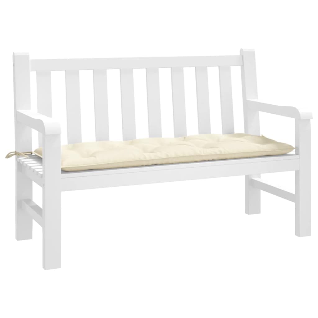 Foto 5 pulgar | Cojín Para Banco De Jardín Vidaxl, Tela Oxford Blanca Crema, 120 X 50 - Venta Internacional.