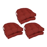 Cojín Para Silla Blazing Needles, Respaldo Redondeado, Sarga, Rojo Rubí - Venta Internacional.