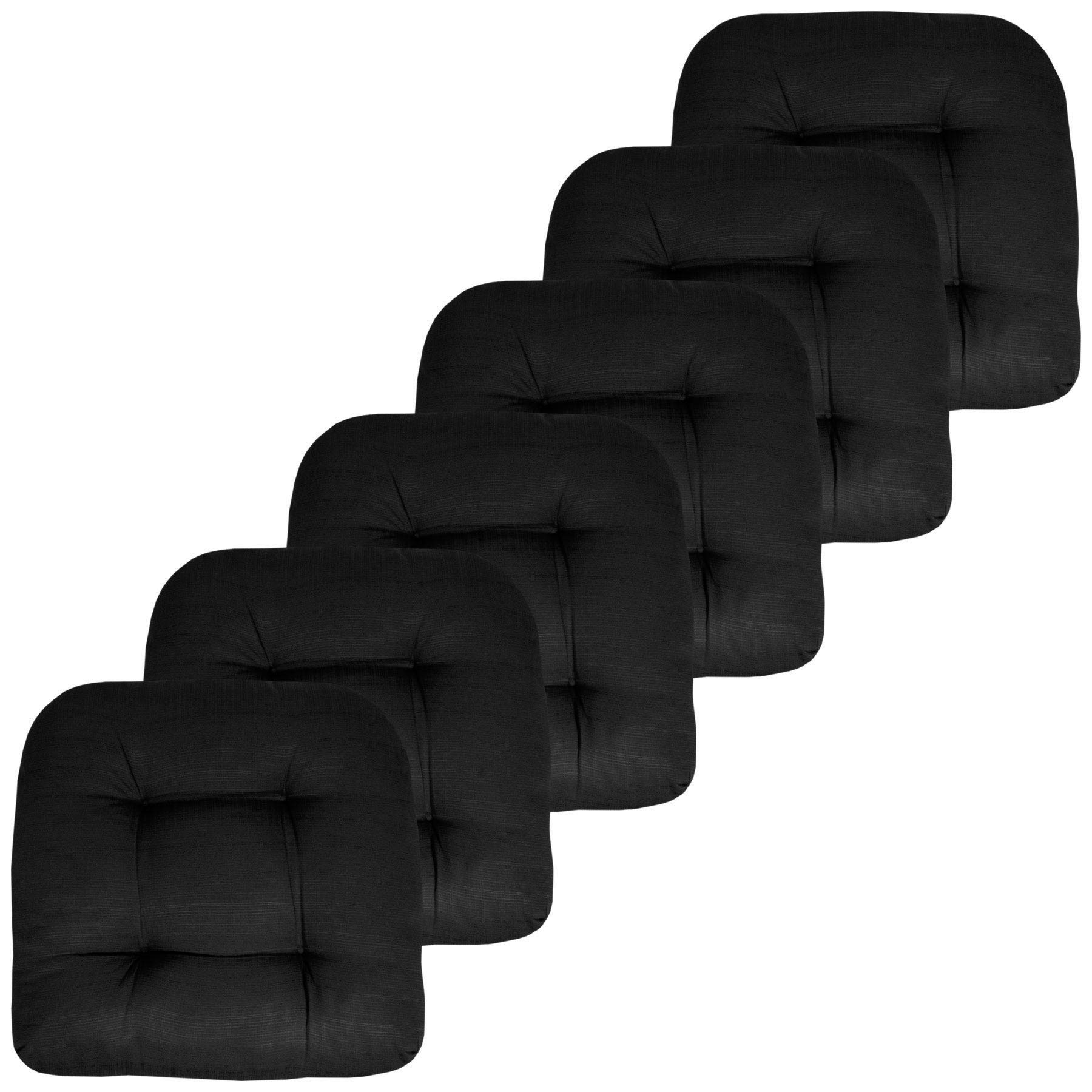 Foto 2 pulgar | Paquete De 6 Cojines Para Sillas De Patio, Colección Sweet Home, 19 X 19 Cm, Color Negro - Venta Internacional.