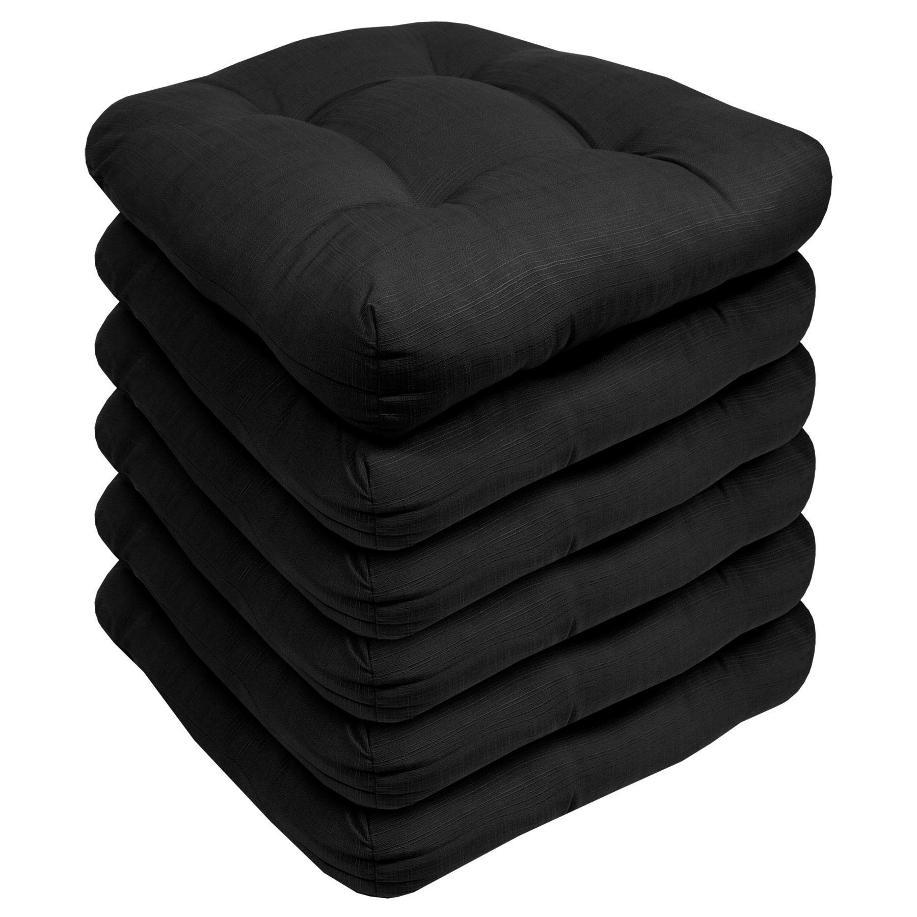 Foto 2 | Paquete De 6 Cojines Para Sillas De Patio, Colección Sweet Home, 19 X 19 Cm, Color Negro - Venta Internacional.
