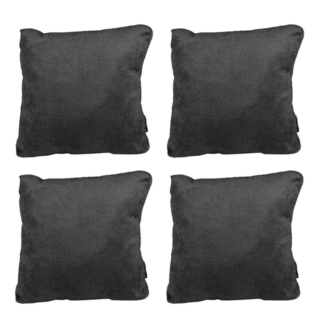 Foto 2 pulgar | Zita 45 X 45 Cm Cojin Decorativo Cuadrado Grande Set De 4 Carnaby Oil Gris Carbon