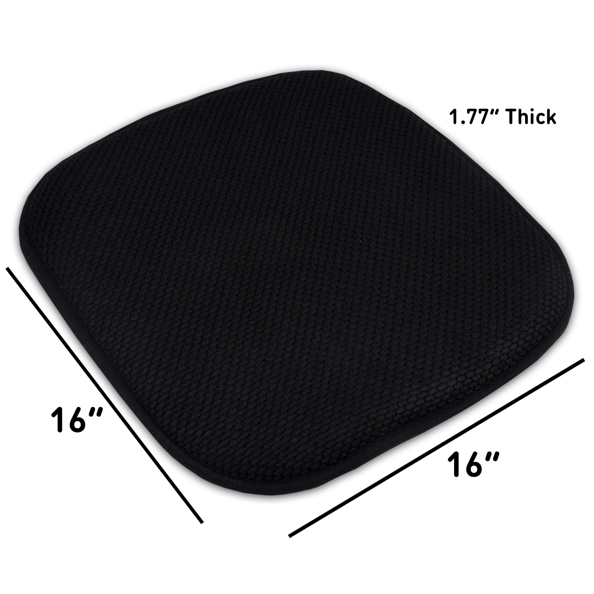 Foto 4 | Cojín Para Silla Sweet Home Collection, Espuma Viscoelástica, 40 X 40 Cm, Color Negro - Venta Internacional.
