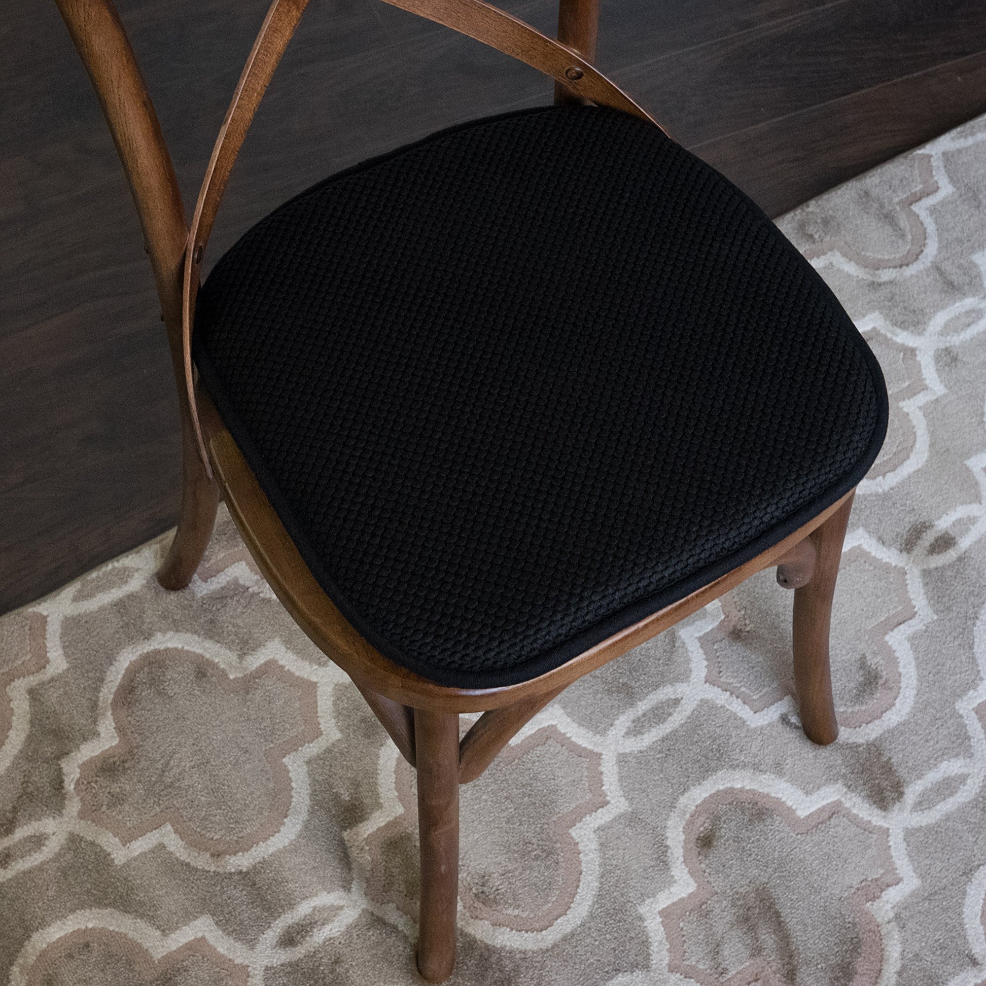 Foto 5 | Cojín Para Silla Sweet Home Collection, Espuma Viscoelástica, 40 X 40 Cm, Color Negro - Venta Internacional.