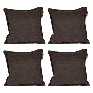 Foto 1 | Set De 4 Cojines Decorativo Dicasa Kappa Color Chocolate Cuadrado