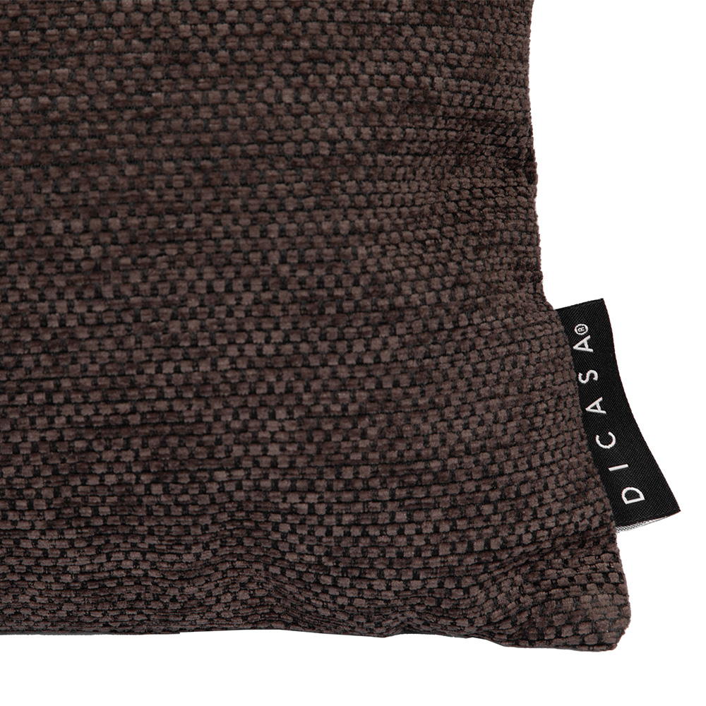 Foto 4 pulgar | Cojín Riñonera Decorativa Dicasa Delta Color Chocolate Rectangular