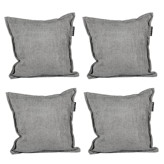 Foto 1 | Set De 4 Cojines Decorativos Dicasa Cuadradocolor Gris Oscuro