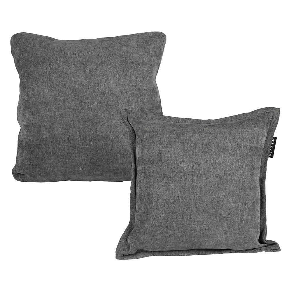 Foto 1 | Set De 2 Cojínes Dicasa 1 Cuadrado + 1 Cuadrado Grande Color Dark Grey