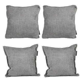 Foto 1 | Set De 4 Cojínes Dicasa 2 Cuadrados + 2 Cuadrados Grandes Color Gris Oscuro