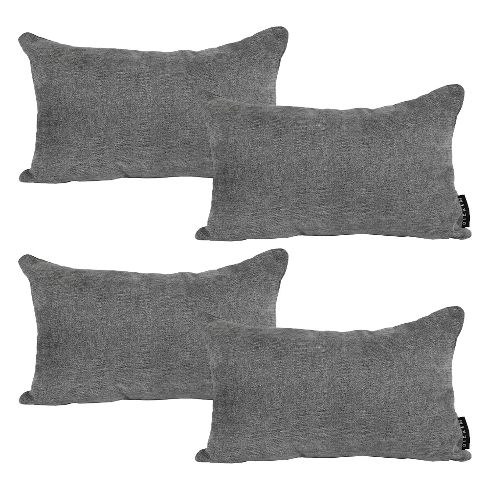 Foto 2 pulgar | Set De 4 Cojines Riñoneras Decorativas Dicasa Rectangularcolor Dark Grey