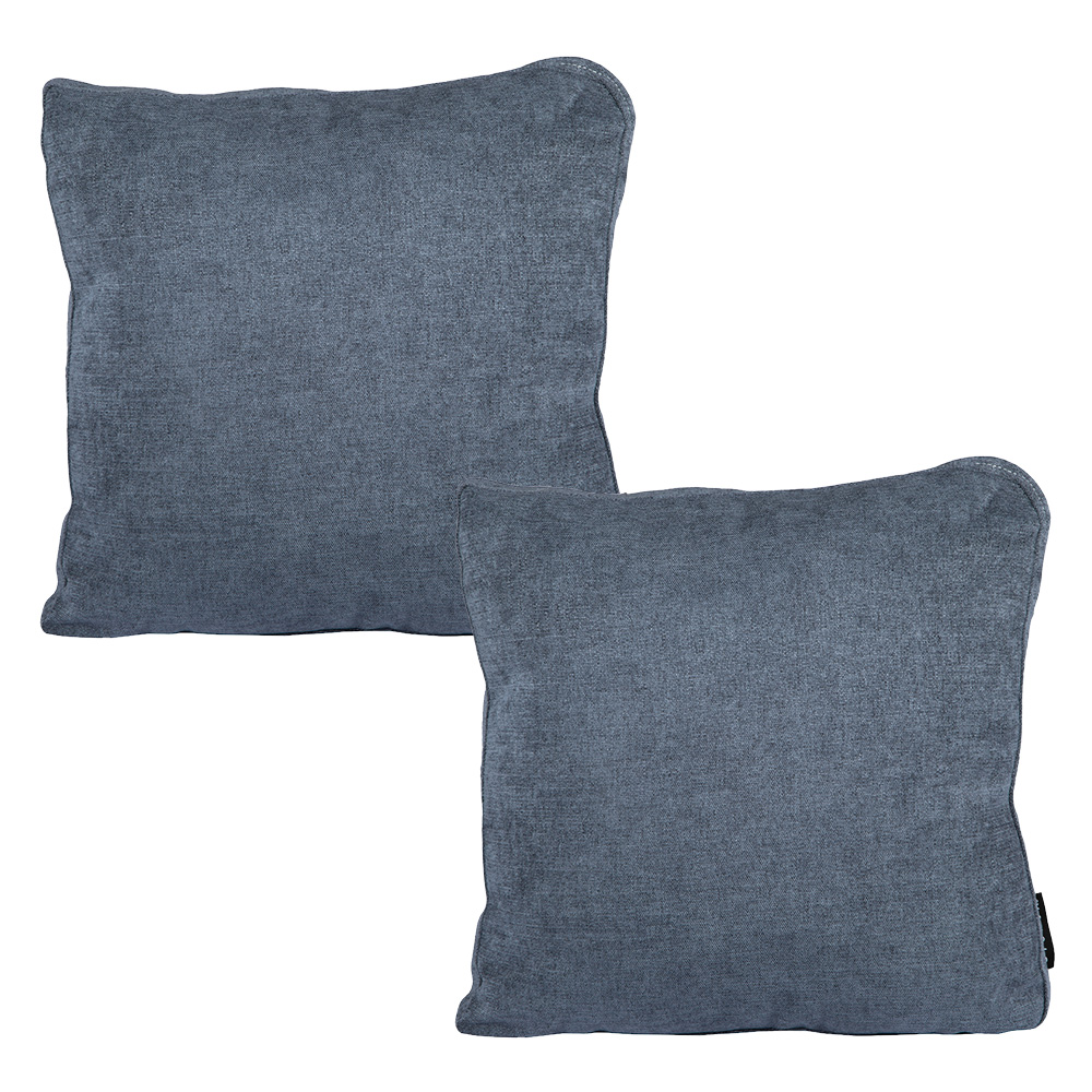 Set De 2 Cojines Decorativos Dicasa Cuadrado Grandetapizsteel Blue