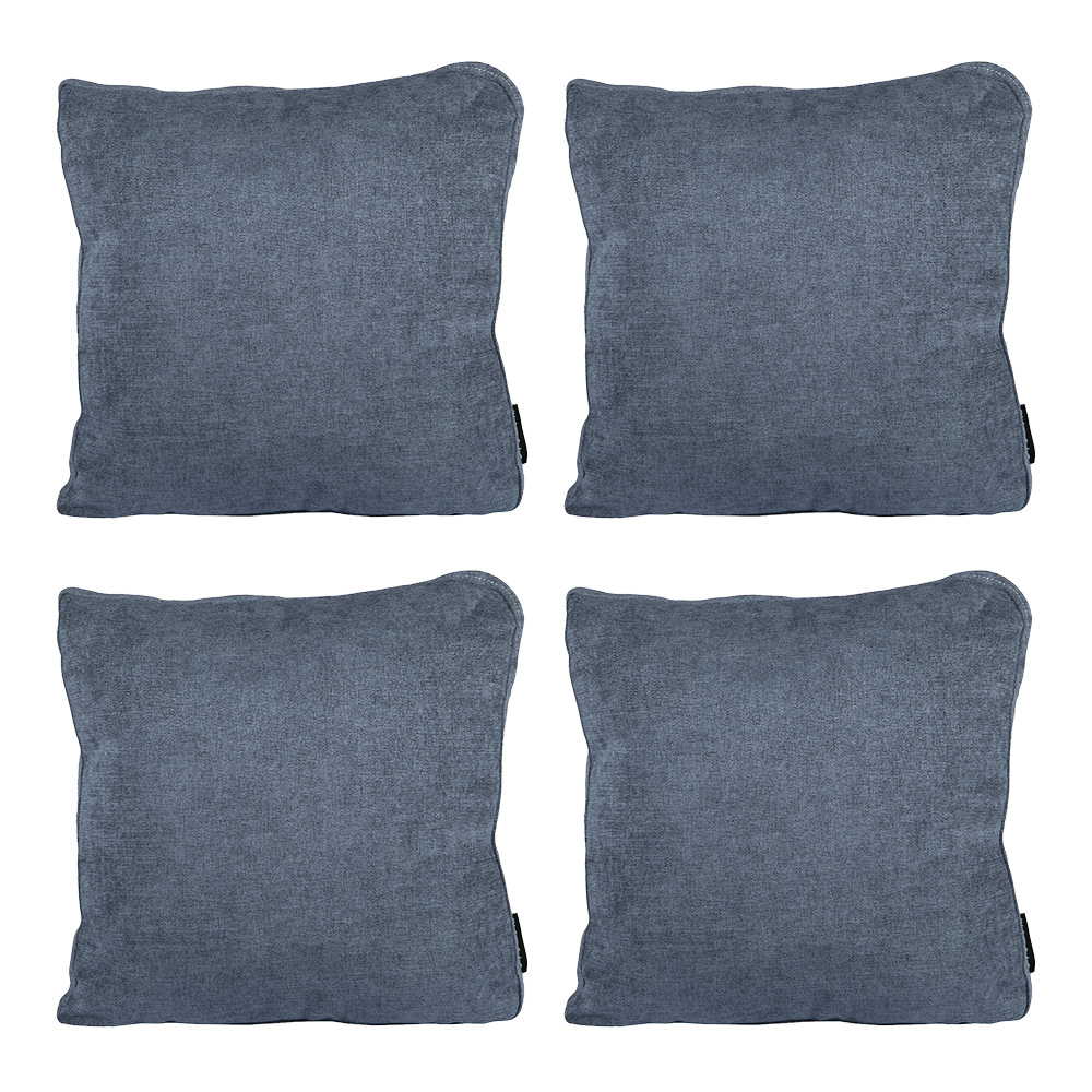 Set De 4 Cojines Decorativos Dicasa Cuadrado Grandetapizsteel Blue