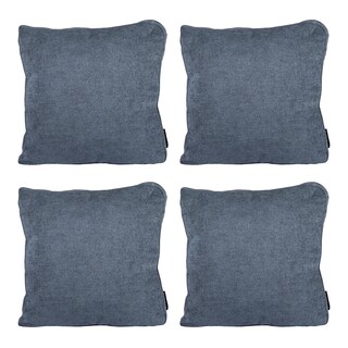 Foto 1 | Set De 4 Cojines Decorativos Dicasa Cuadrado Grandetapizsteel Blue