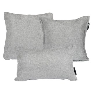 Foto 1 | Set De 3 Cojines Dicasa Kappa Zita Delta Color Gris Duk (1 Cuadrado + 1 Cuad Gde Y 1 Rect)