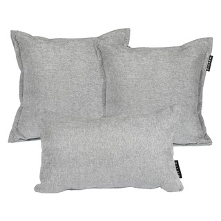 Foto 1 | Set De 3 Cojines Dicasa Kappa Delta Color Gris Duk (2 Cuadrados + 1 Rectangular)
