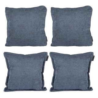 Foto 1 | Set De 4 Cojines Dicasa Kappa Zita Color Steel Blue (2 Cuadrados + 2 Cuadrados Grandes)