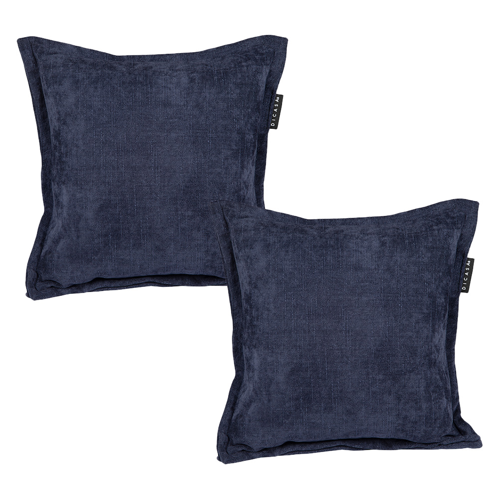 Foto 1 | Set De 2 Cojines Decorativos Dicasa Kappa Steel Blue Cuadrado