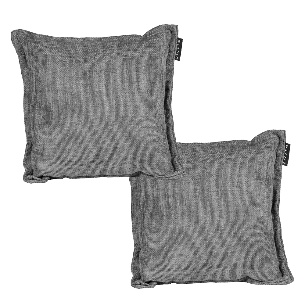 Foto 2 pulgar | Set De 2 Cojines Decorativos Dicasa Kappa Gris Shadow Cuadrado