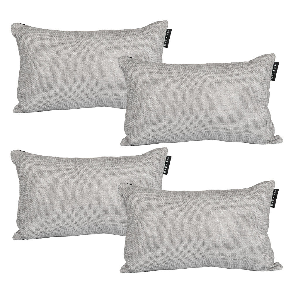 Foto 2 pulgar | Set De 4 Cojines Riñoneras Decorativas Dicasa Delta Gris Nickel Rectangular