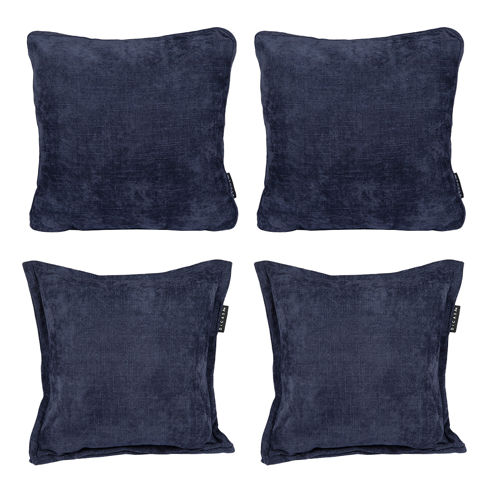 Foto 1 | Set De 4 Cojines Decorativos  Dicasa Kappa Zita Steel Blue 2 Cuadrados + 2 Cuadrados Grandes