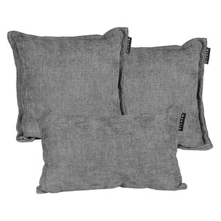 Foto 1 | Set De 3 Cojines Decorativos Dicasa Kappa Delta Gris Shadow 2 Cuadrados + 1 Rectangular
