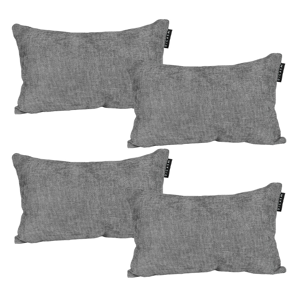 Foto 2 pulgar | Set De 4 Cojines Riñoneras Decorativas Dicasa Delta Gris Shadow Rectangular