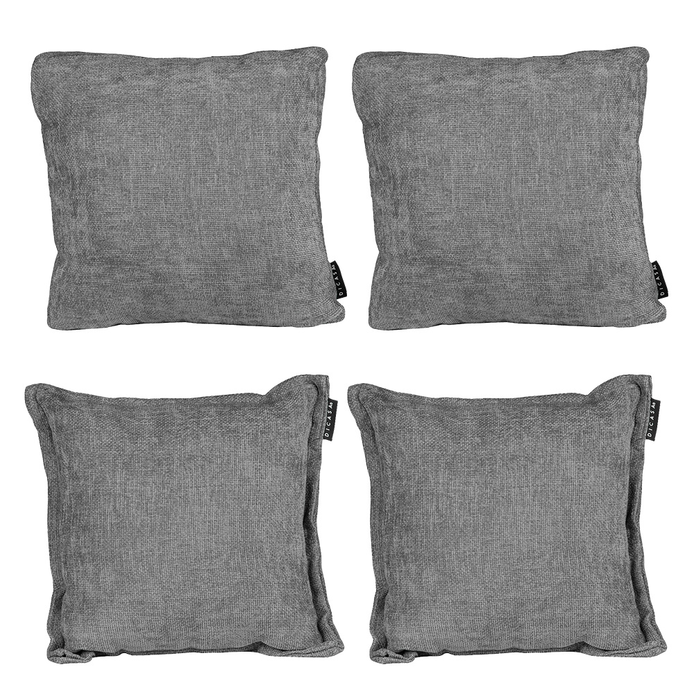 Foto 2 pulgar | Set De 4 Cojines Decorativos  Dicasa Kappa Zita Gris Shadow 2 Cuadrados + 2 Cuadrados Grandes