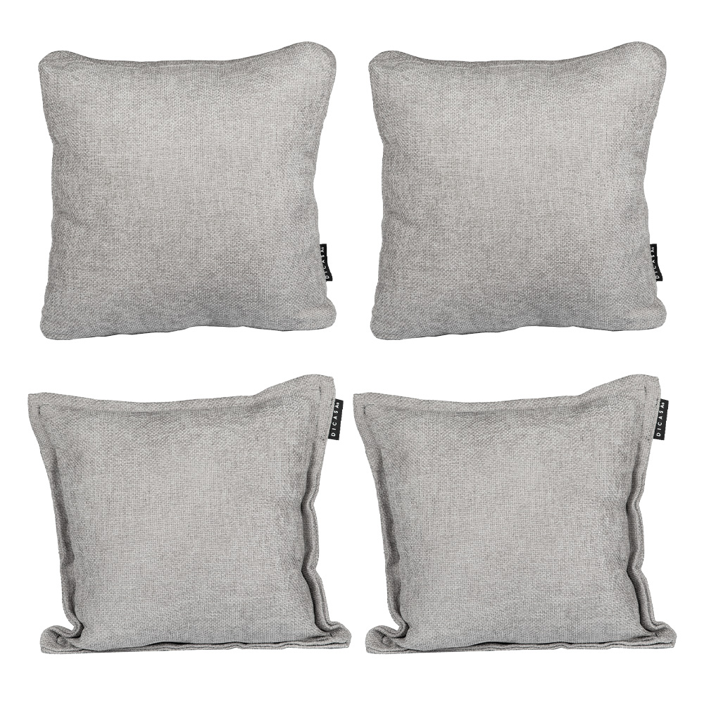 Foto 2 pulgar | Set De 4 Cojines Decorativos  Dicasa Kappa Zita Gris Nickel 2 Cuadrados + 2 Cuadrados Grandes