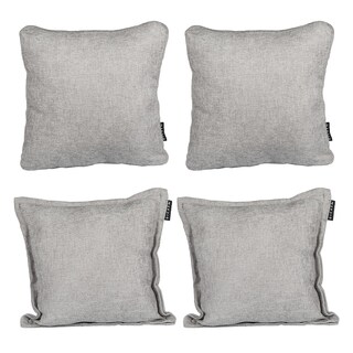 Foto 1 | Set De 4 Cojines Decorativos Dicasa Kappa Zita Gris Nickel 2 Cuadrados + 2 Cuadrados Grandes