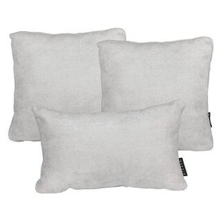 Foto 1 | Set De 3 Cojines Decorativos Dicasa Delta Zita Gris Ash 1 Rectangular Y 2 Cuadrados Grandes