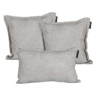 Foto 1 | Set De 3 Cojines Decorativos Dicasa Kappa Delta Gris Nickel 2 Cuadrados + 1 Rectangular