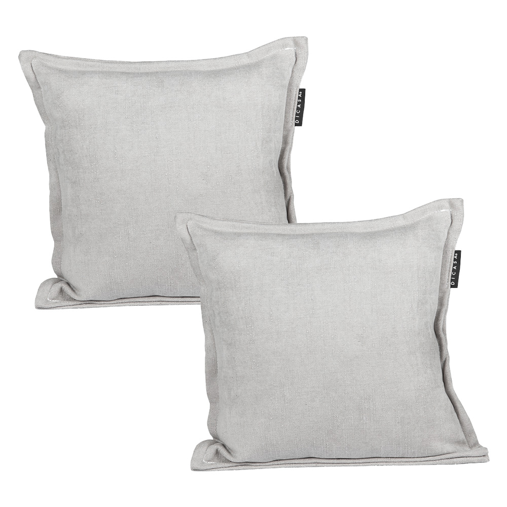 Foto 1 | Set De 2 Cojines Decorativos Dicasa Kappa Gris Ash Cuadrado
